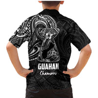 Black Guam Latte Stone Tribal Tattoo Family Matching Mermaid Dress and Hawaiian Shirt Hafa Adai Six 7 One