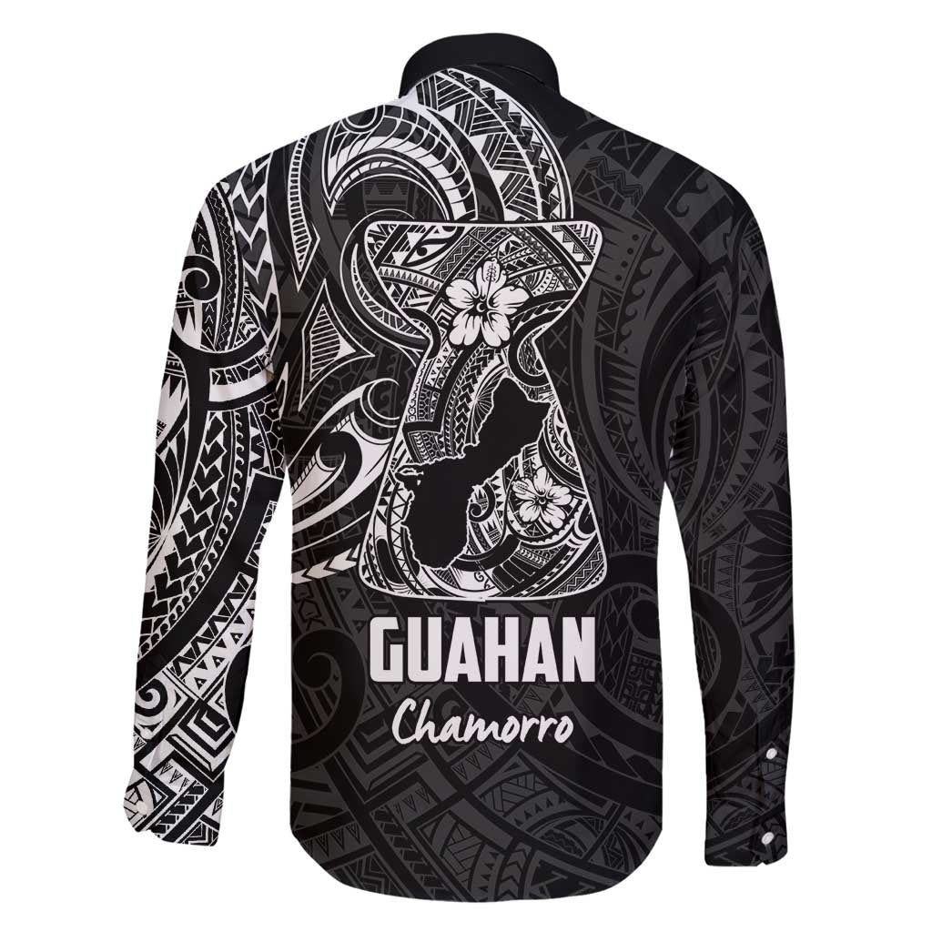 Black Guam Latte Stone Tribal Tattoo Family Matching Off Shoulder Maxi Dress and Hawaiian Shirt Hafa Adai Six 7 One