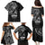 Black Guam Latte Stone Tribal Tattoo Family Matching Puletasi and Hawaiian Shirt Hafa Adai Six 7 One