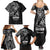 Black Guam Latte Stone Tribal Tattoo Family Matching Summer Maxi Dress and Hawaiian Shirt Hafa Adai Six 7 One