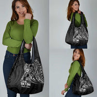 Black Guam Latte Stone Tribal Tattoo Grocery Bag Hafa Adai Six 7 One