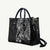 Black Guam Latte Stone Tribal Tattoo Leather Bag Hafa Adai Six 7 One - Polynesian Pride