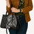 Black Guam Latte Stone Tribal Tattoo Leather Bag Hafa Adai Six 7 One - Polynesian Pride