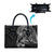Black Guam Latte Stone Tribal Tattoo Leather Bag Hafa Adai Six 7 One - Polynesian Pride