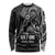 Black Guam Latte Stone Tribal Tattoo Long Sleeve Shirt Hafa Adai Six 7 One