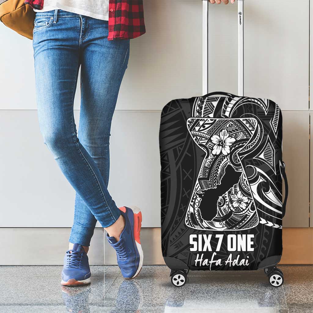 Black Guam Latte Stone Tribal Tattoo Luggage Cover Hafa Adai Six 7 One