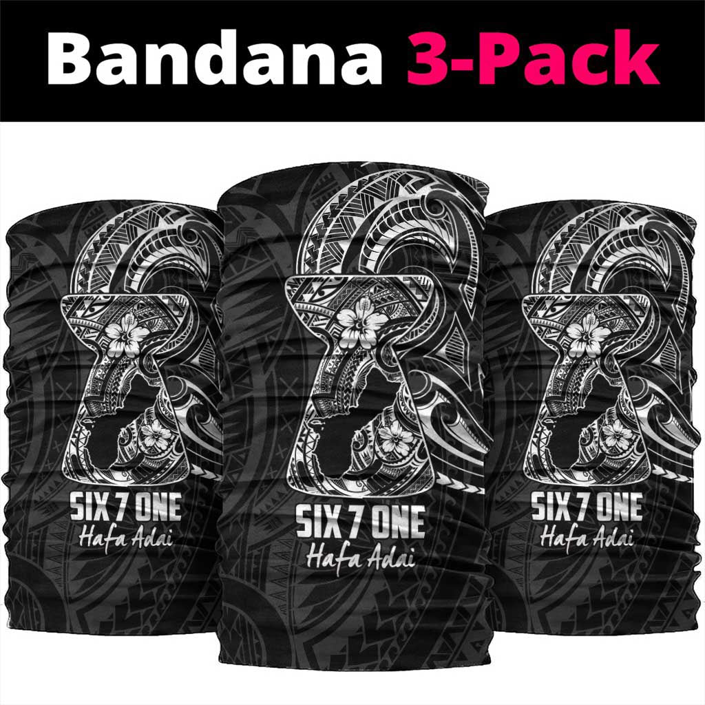 Black Guam Latte Stone Tribal Tattoo Neck Gaiter Hafa Adai Six 7 One - Polynesian Pride