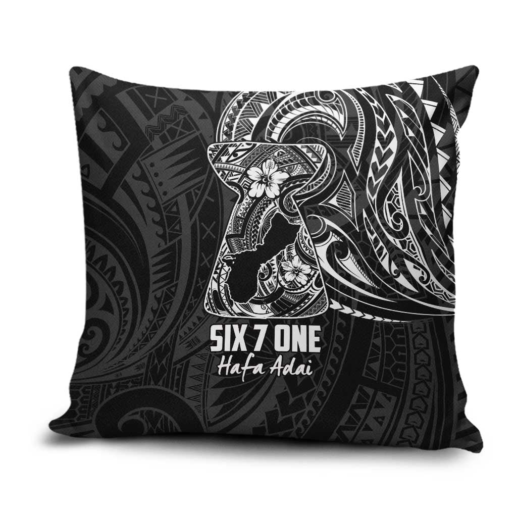 Black Guam Latte Stone Tribal Tattoo Pillow Cover Hafa Adai Six 7 One - Polynesian Pride