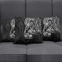 Black Guam Latte Stone Tribal Tattoo Pillow Cover Hafa Adai Six 7 One - Polynesian Pride