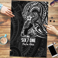 Black Guam Latte Stone Tribal Tattoo Puzzle Hafa Adai Six 7 One - Polynesian Pride