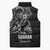Black Guam Latte Stone Tribal Tattoo Sleeveless Puffer Jacket Hafa Adai Six 7 One - Polynesian Pride