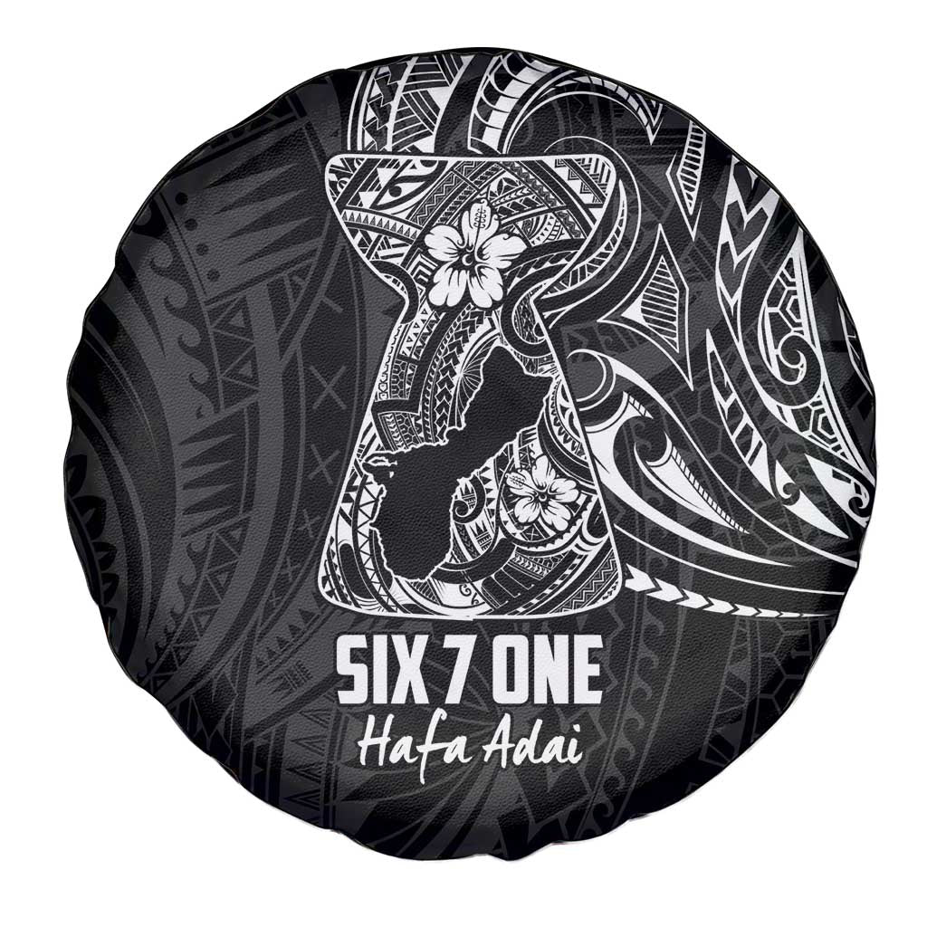 Black Guam Latte Stone Tribal Tattoo Spare Tire Cover Hafa Adai Six 7 One