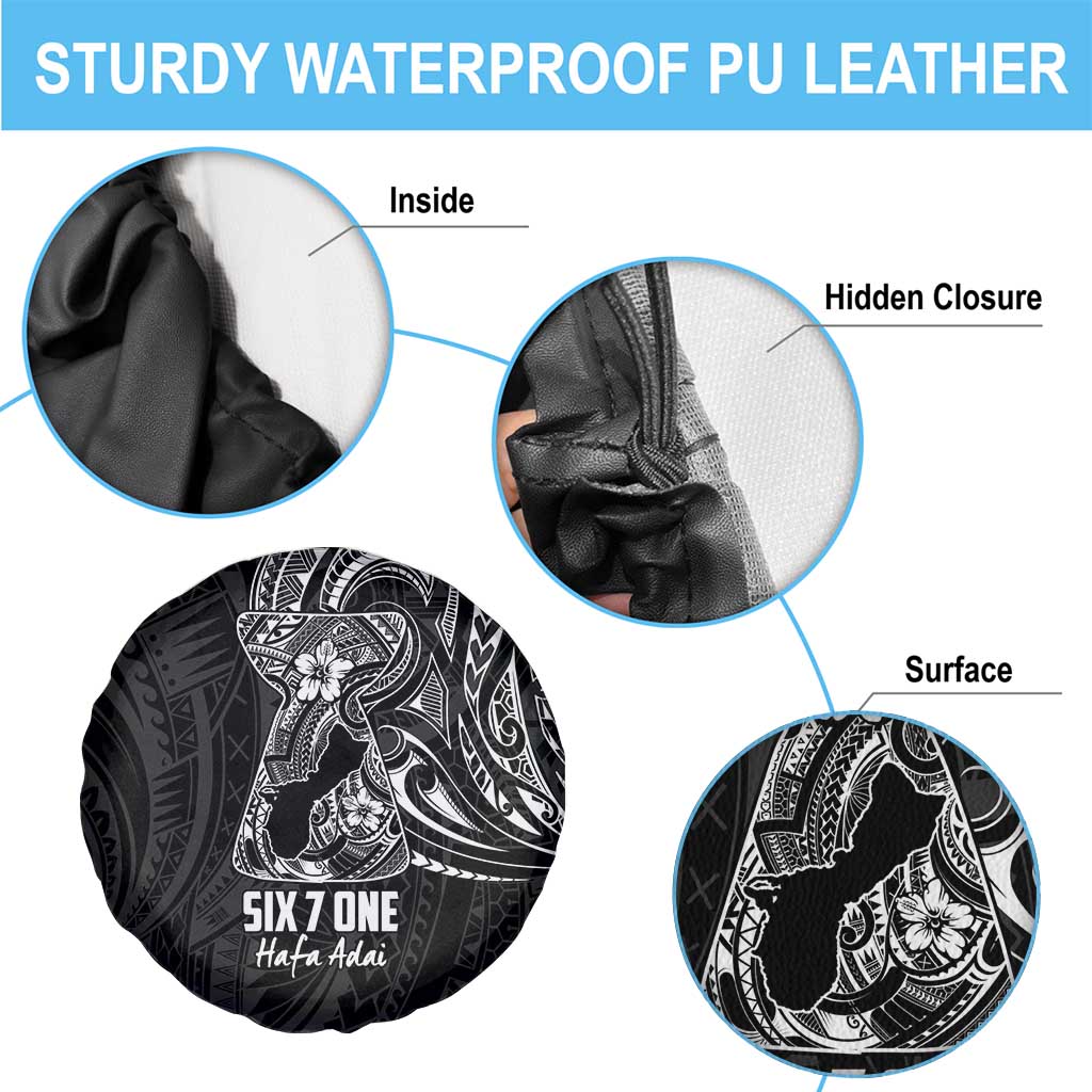 Black Guam Latte Stone Tribal Tattoo Spare Tire Cover Hafa Adai Six 7 One