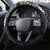 Black Guam Latte Stone Tribal Tattoo Steering Wheel Cover Hafa Adai Six 7 One
