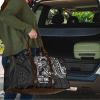 Black Guam Latte Stone Tribal Tattoo Travel Bag Hafa Adai Six 7 One - Polynesian Pride