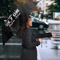 Black Guam Latte Stone Tribal Tattoo Umbrella Hafa Adai Six 7 One - Polynesian Pride