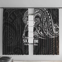 Black Guam Latte Stone Tribal Tattoo Window Curtain Hafa Adai Six 7 One