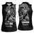 Black Guam Latte Stone Tribal Tattoo Women Sleeveless Polo Shirt Hafa Adai Six 7 One