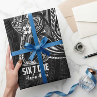 Black Guam Latte Stone Tribal Tattoo Wrapping Paper Hafa Adai Six 7 One - Polynesian Pride