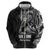 Black Guam Latte Stone Tribal Tattoo Zip Hoodie Hafa Adai Six 7 One