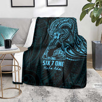 Blue Guam Latte Stone Tribal Tattoo Blanket Hafa Adai Six 7 One LT9 - Polynesian Pride