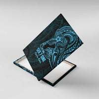 Blue Guam Latte Stone Tribal Tattoo Canvas Wall Art Hafa Adai Six 7 One