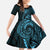 Blue Guam Latte Stone Tribal Tattoo Family Matching Summer Maxi Dress and Hawaiian Shirt Hafa Adai Six 7 One