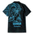 Blue Guam Latte Stone Tribal Tattoo Family Matching Summer Maxi Dress and Hawaiian Shirt Hafa Adai Six 7 One