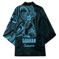 Blue Guam Latte Stone Tribal Tattoo Kimono Hafa Adai Six 7 One - Polynesian Pride