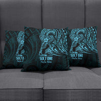 Blue Guam Latte Stone Tribal Tattoo Pillow Cover Hafa Adai Six 7 One - Polynesian Pride