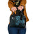 Blue Guam Latte Stone Tribal Tattoo Shoulder Handbag Hafa Adai Six 7 One