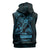 Blue Guam Latte Stone Tribal Tattoo Sleeveless Zip Hoodie Hafa Adai Six 7 One - Polynesian Pride