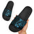 Blue Guam Latte Stone Tribal Tattoo Slide Sandals Hafa Adai Six 7 One - Polynesian Pride