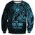 Blue Guam Latte Stone Tribal Tattoo Sweatshirt Hafa Adai Six 7 One