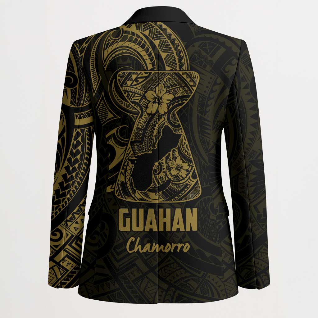 Gold Guam Latte Stone Tribal Tattoo Blazer Hafa Adai Six 7 One - Polynesian Pride
