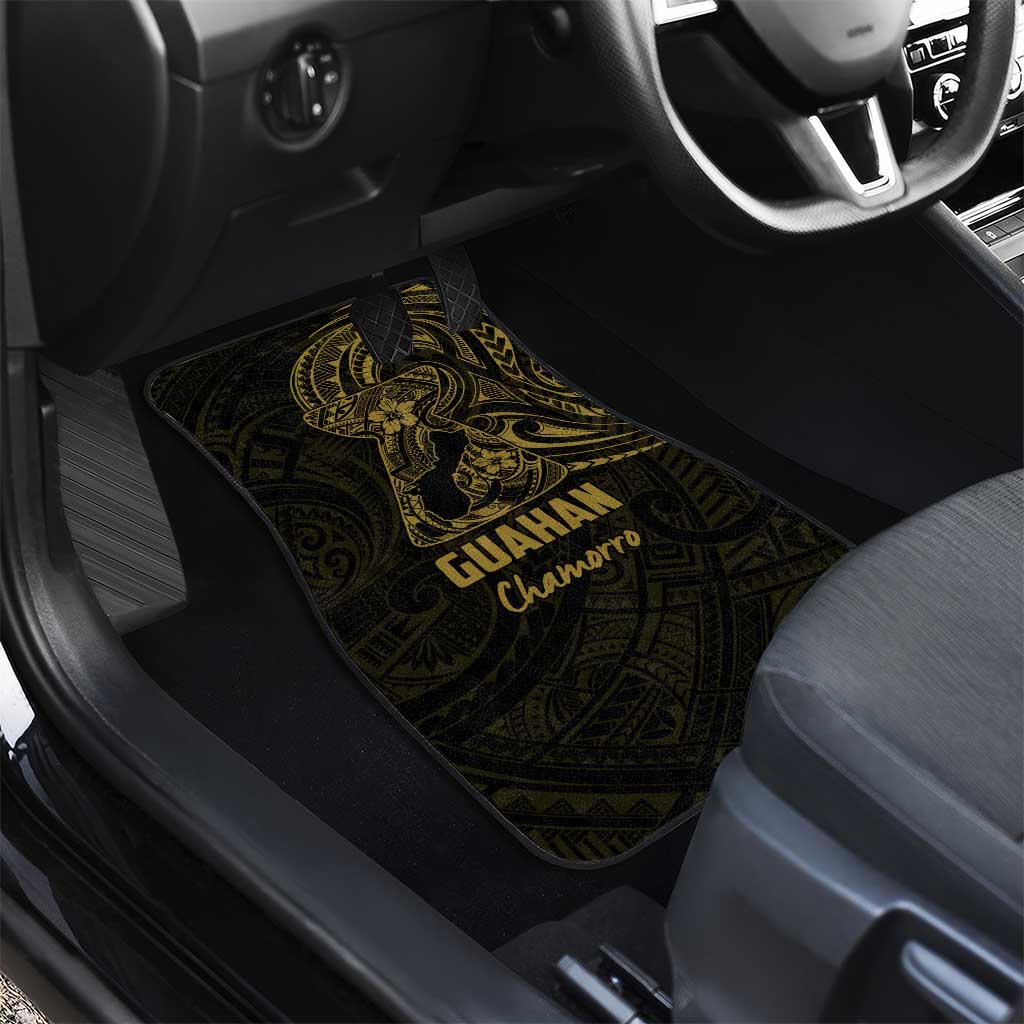 Gold Guam Latte Stone Tribal Tattoo Car Mats Hafa Adai Six 7 One