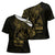 Gold Guam Latte Stone Tribal Tattoo Cross Shoulder Shirt Hafa Adai Six 7 One - Polynesian Pride