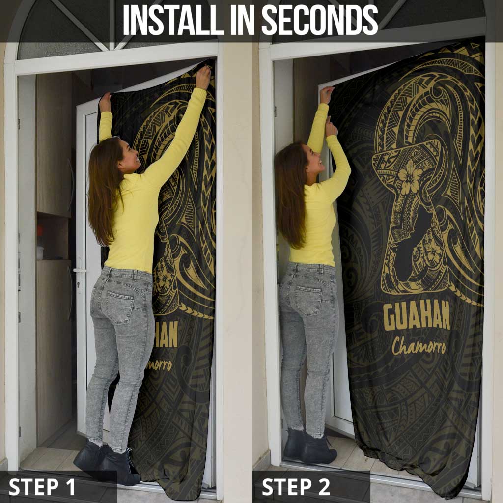 Gold Guam Latte Stone Tribal Tattoo Door Cover Hafa Adai Six 7 One - Polynesian Pride