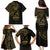 Gold Guam Latte Stone Tribal Tattoo Family Matching Puletasi and Hawaiian Shirt Hafa Adai Six 7 One