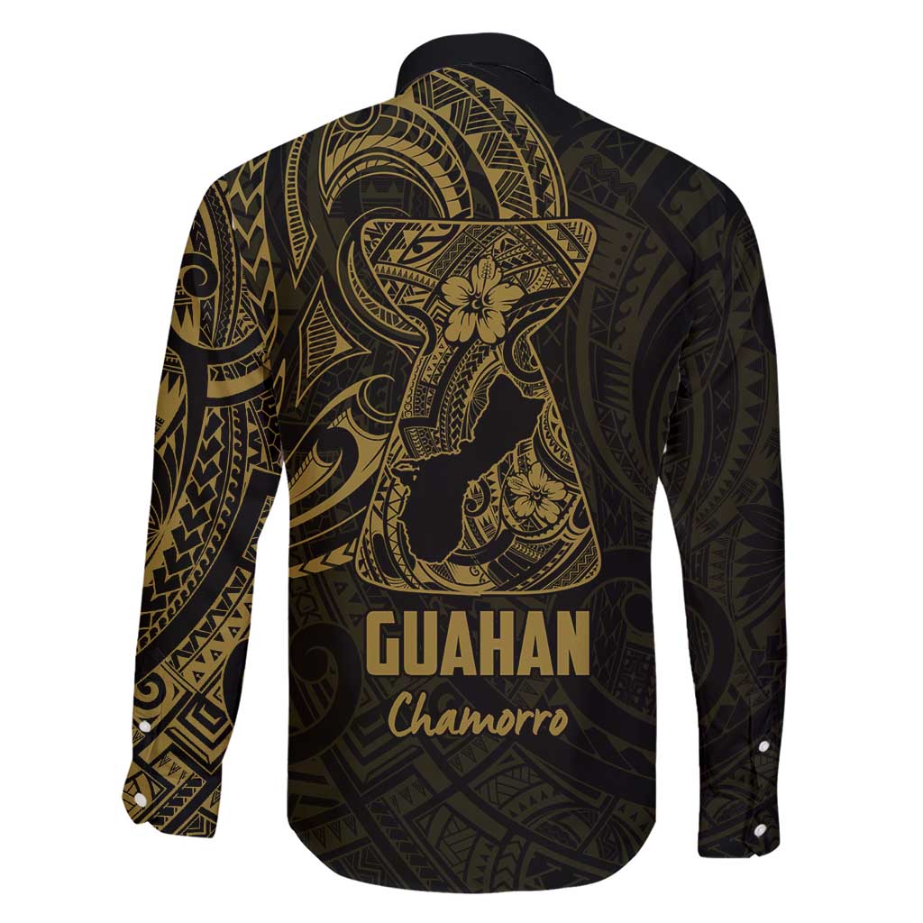 Gold Guam Latte Stone Tribal Tattoo Family Matching Short Sleeve Bodycon Dress and Hawaiian Shirt Hafa Adai Six 7 One