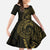 Gold Guam Latte Stone Tribal Tattoo Family Matching Summer Maxi Dress and Hawaiian Shirt Hafa Adai Six 7 One