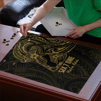 Gold Guam Latte Stone Tribal Tattoo Puzzle Hafa Adai Six 7 One - Polynesian Pride