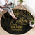 Gold Guam Latte Stone Tribal Tattoo Round Carpet Hafa Adai Six 7 One