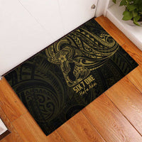 Gold Guam Latte Stone Tribal Tattoo Rubber Doormat Hafa Adai Six 7 One