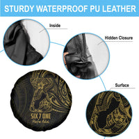 Gold Guam Latte Stone Tribal Tattoo Spare Tire Cover Hafa Adai Six 7 One