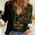 Gold Guam Latte Stone Tribal Tattoo Women Casual Shirt Hafa Adai Six 7 One