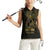 Gold Guam Latte Stone Tribal Tattoo Women Sleeveless Polo Shirt Hafa Adai Six 7 One