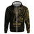 Gold Guam Latte Stone Tribal Tattoo Zip Hoodie Hafa Adai Six 7 One
