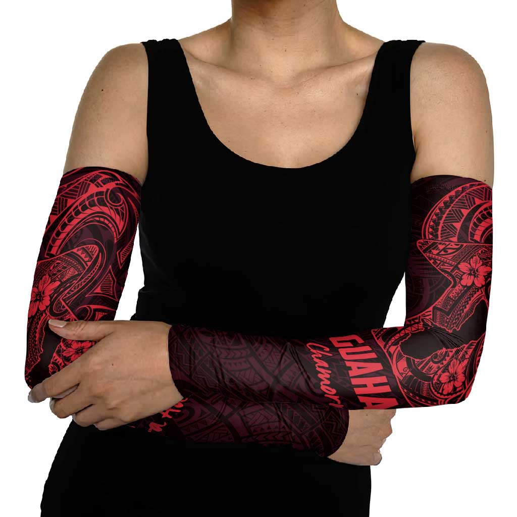 Oxblood Guam Latte Stone Tribal Tattoo Arm Sleeves Hafa Adai Six 7 One - Polynesian Pride