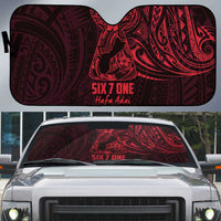 Oxblood Guam Latte Stone Tribal Tattoo Auto Sun Shade Hafa Adai Six 7 One - Polynesian Pride
